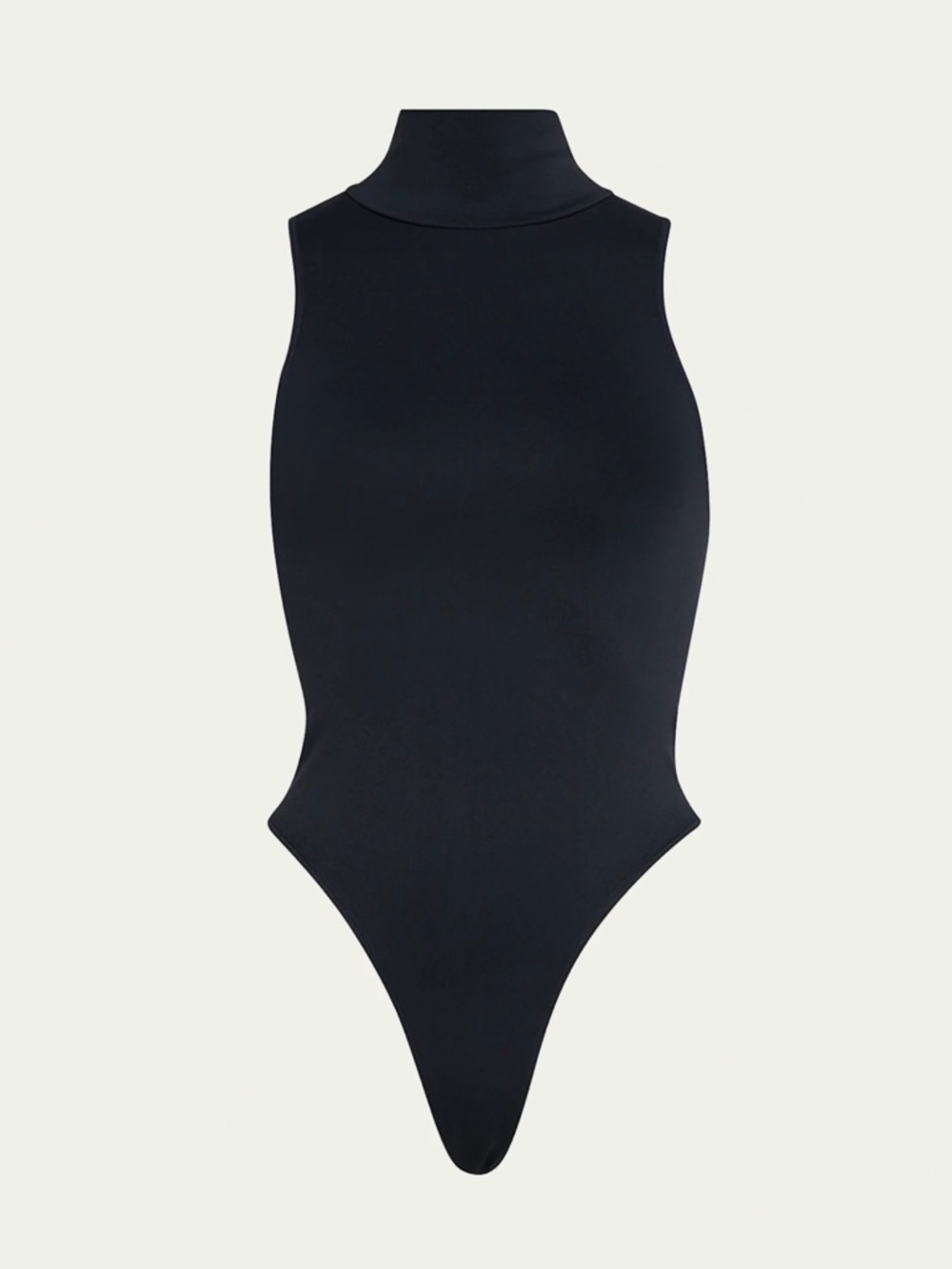 ETERNE Black Mock-Neck Sleeveless Bodysuit M-L